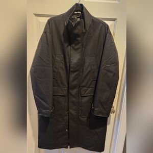 Zara Men's Black Trench Coat Size S NWOT